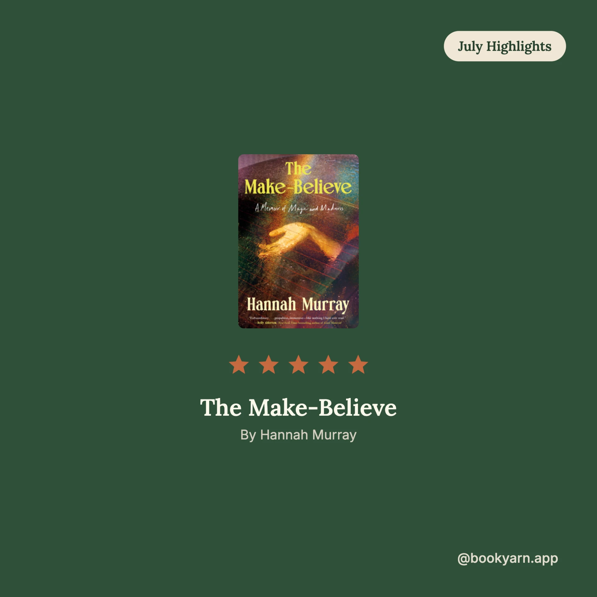 Final rating slide: The Make-Believe, five out of five stars.