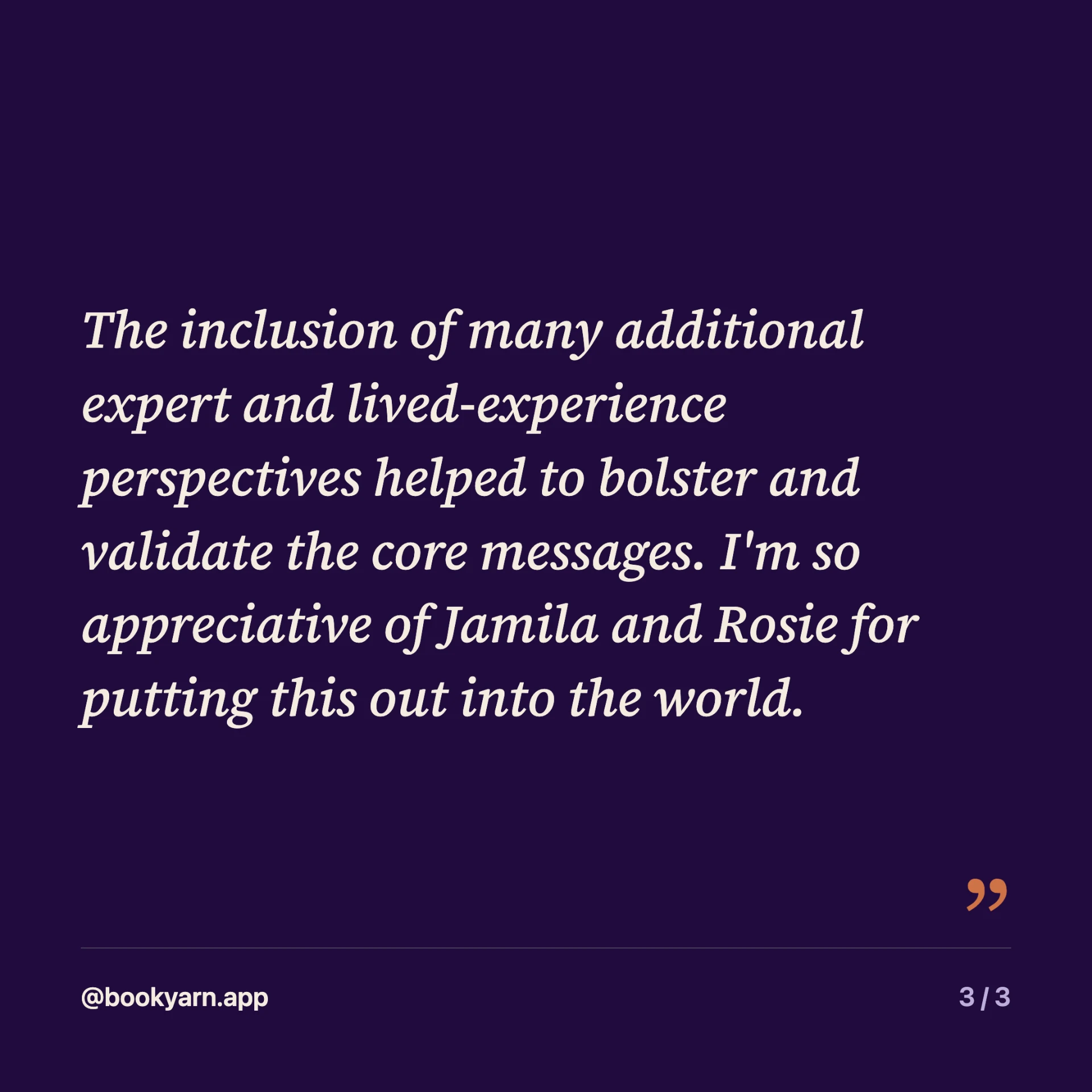 Quote slide 3 of 3 from the Broken Brains review.